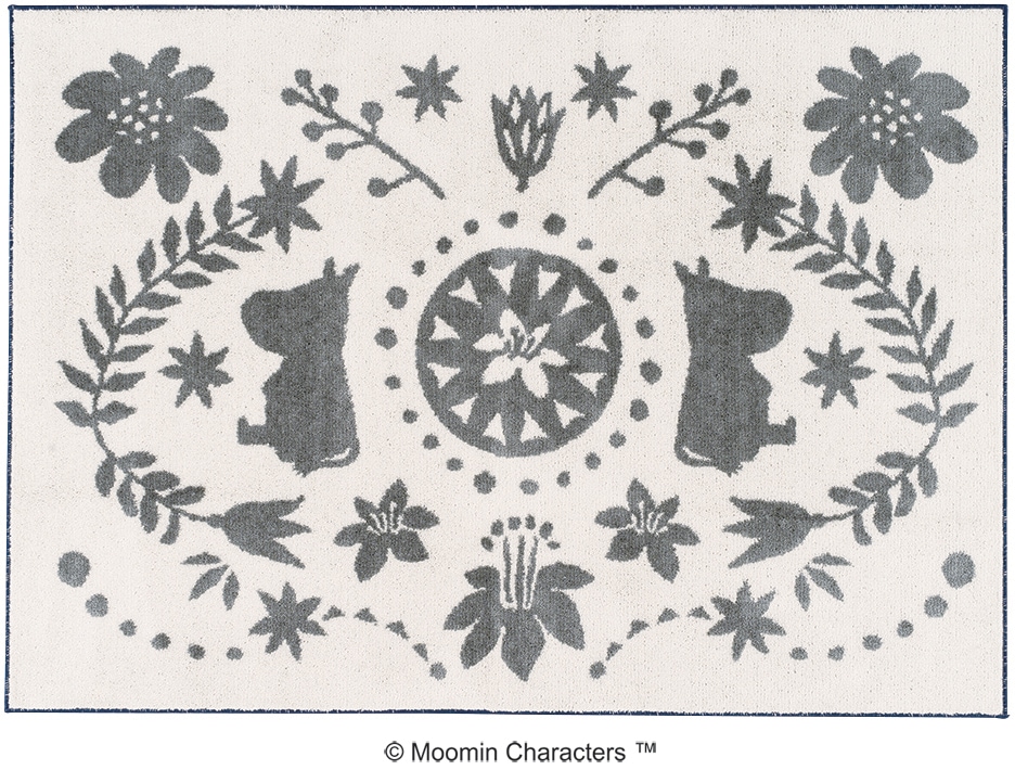 フォークラインラグ（アイボリー）